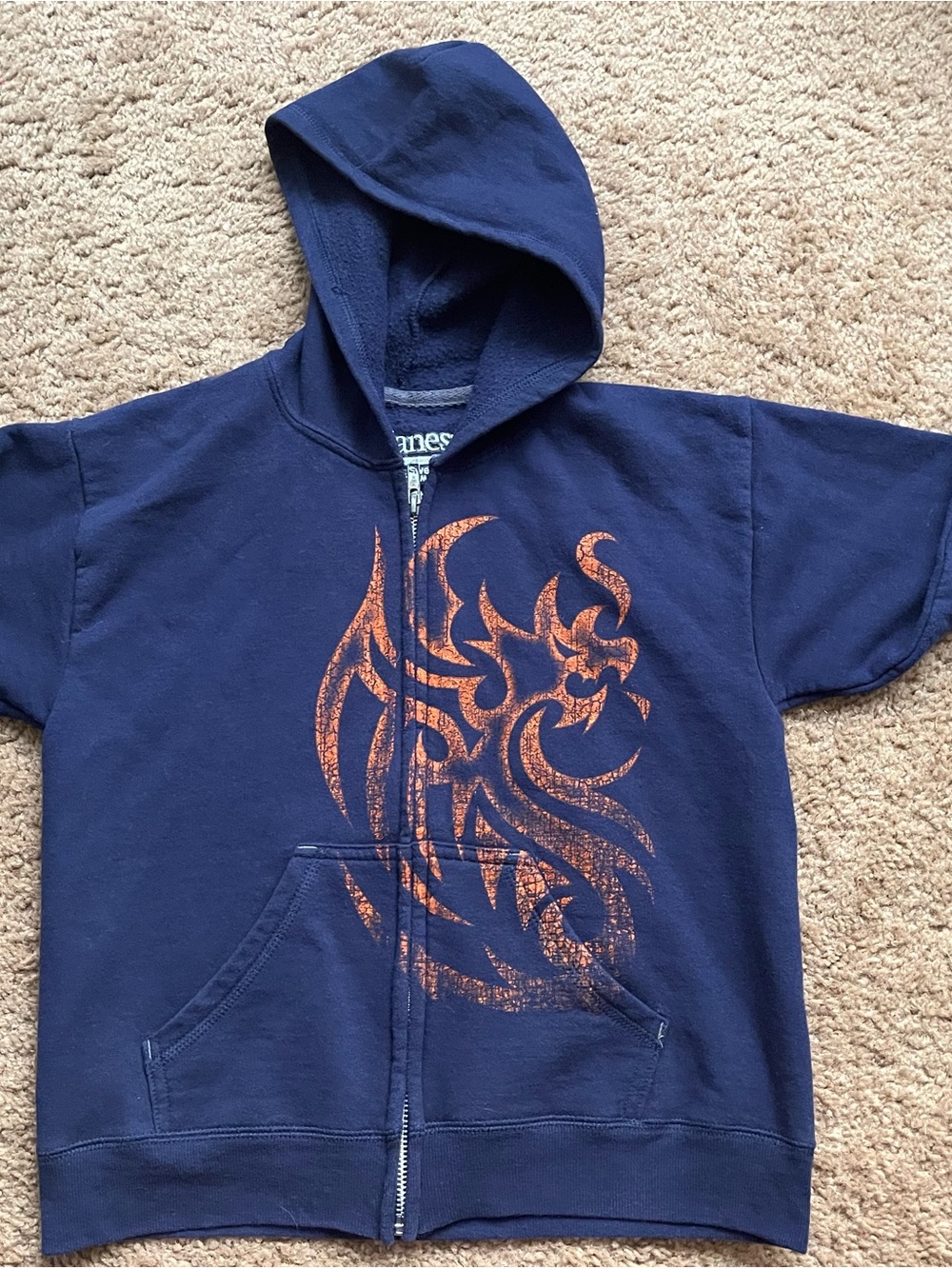 Boys Zip Up Hoodie from Hanes Size Small
